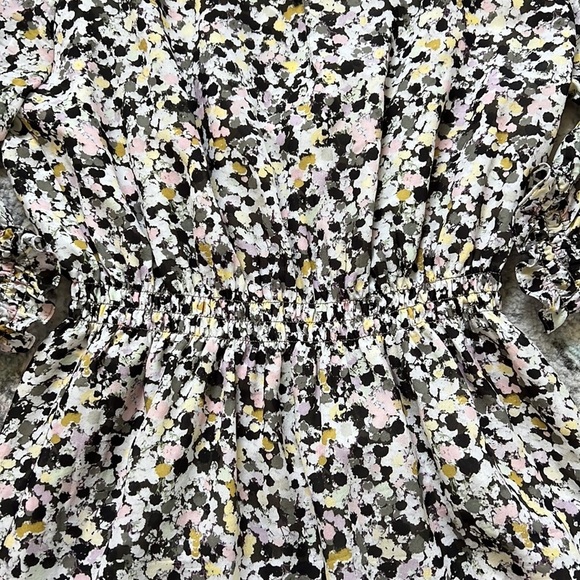 Theory Graphic Silk Drawstring Mini Dress - Picture 5 of 10